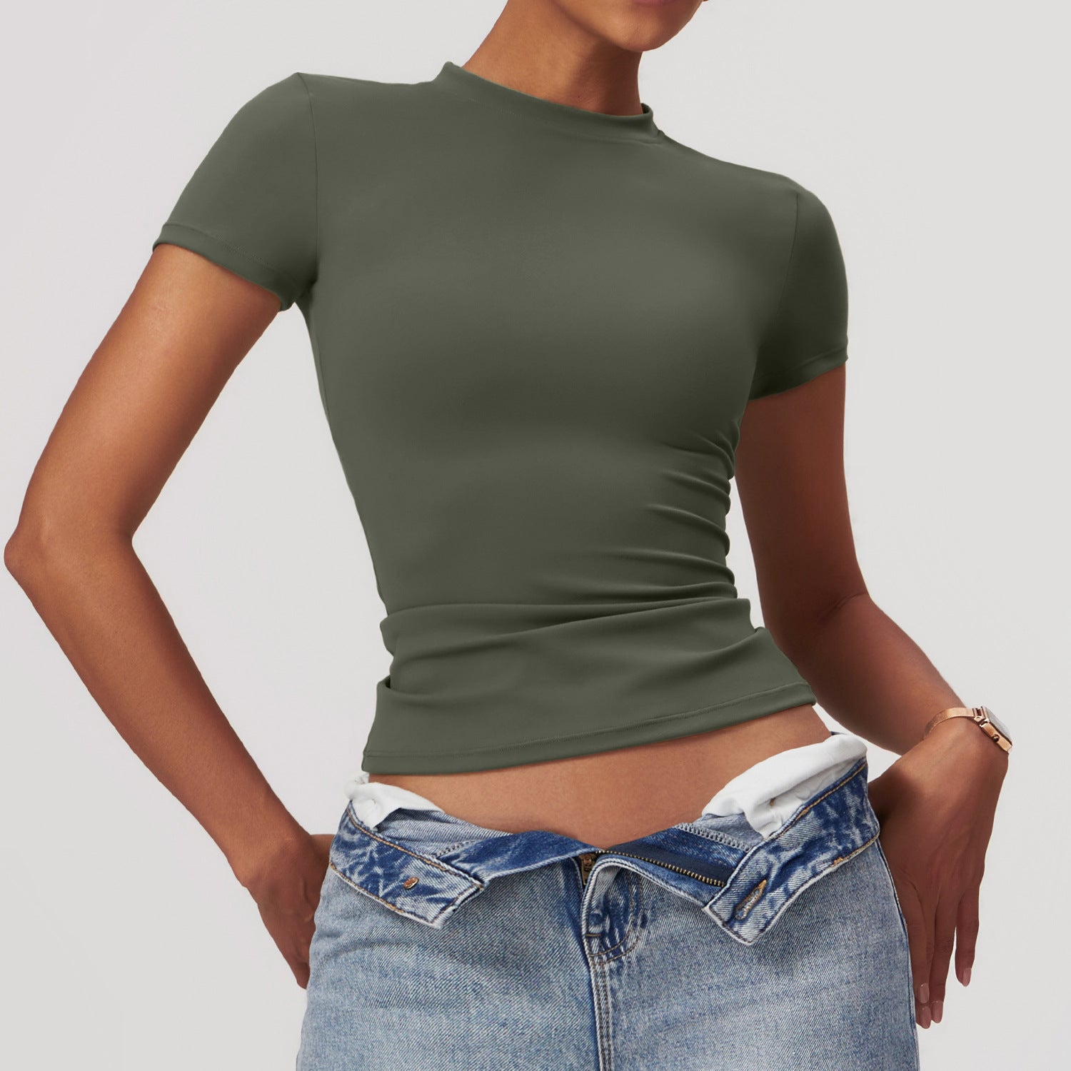 Spring T-shirt quick-drying yoga wear short-sleeved fitness top blouse outdoor running sports short-sleeved women