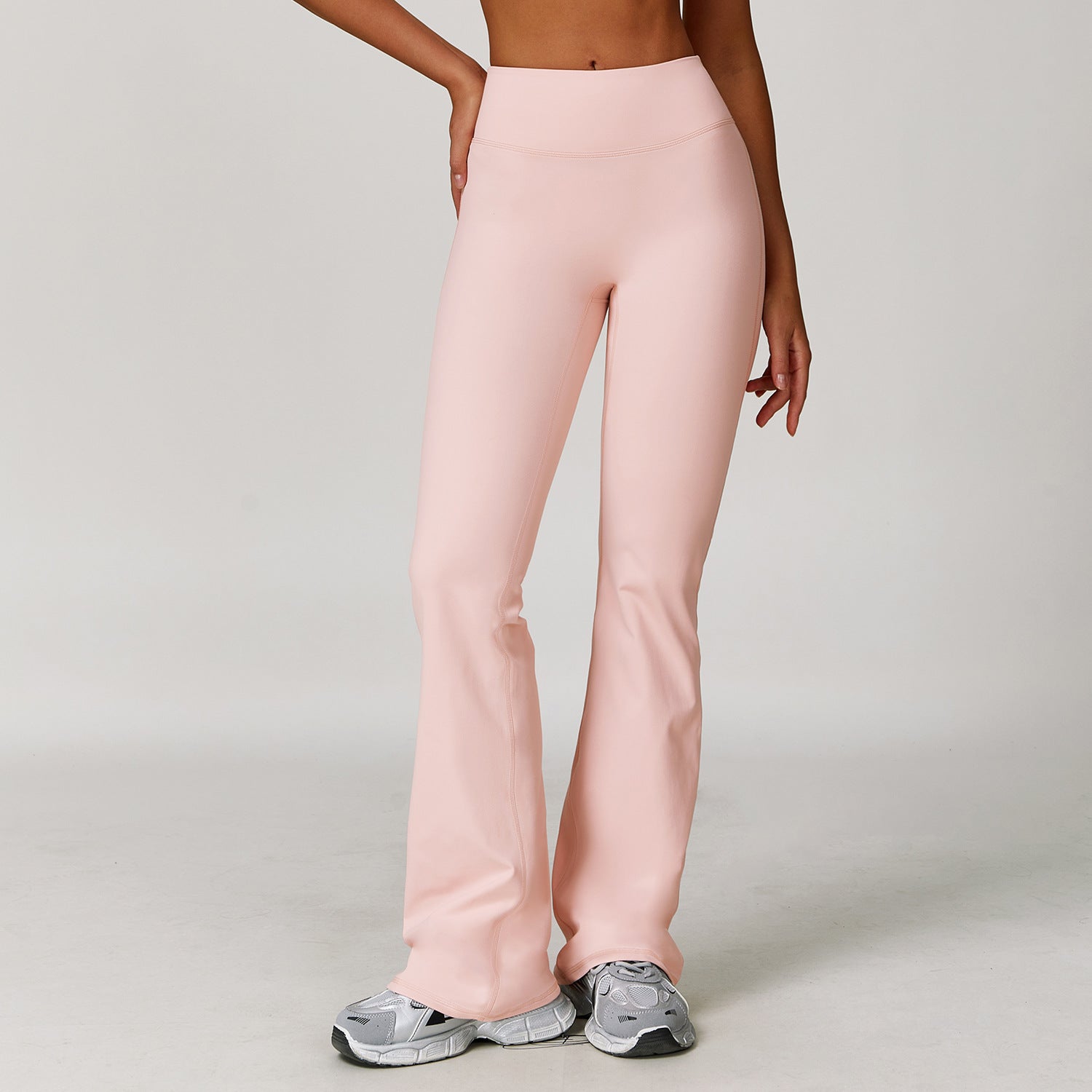 Cross-border brushed high-waist yoga pants tight wide-leg flared pants running sports fitness flared pants
