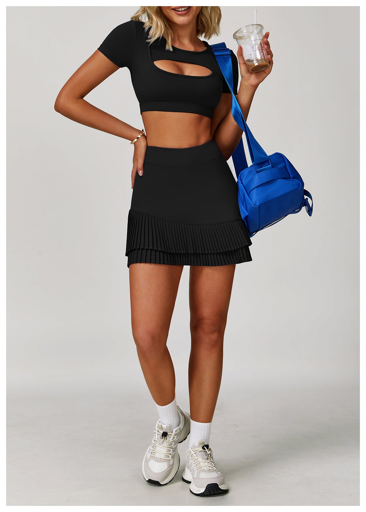 Summer Yoga Short Sleeve Hollow Tight Shockproof Nude Sports T-shirt Running Fitness Sports Top
