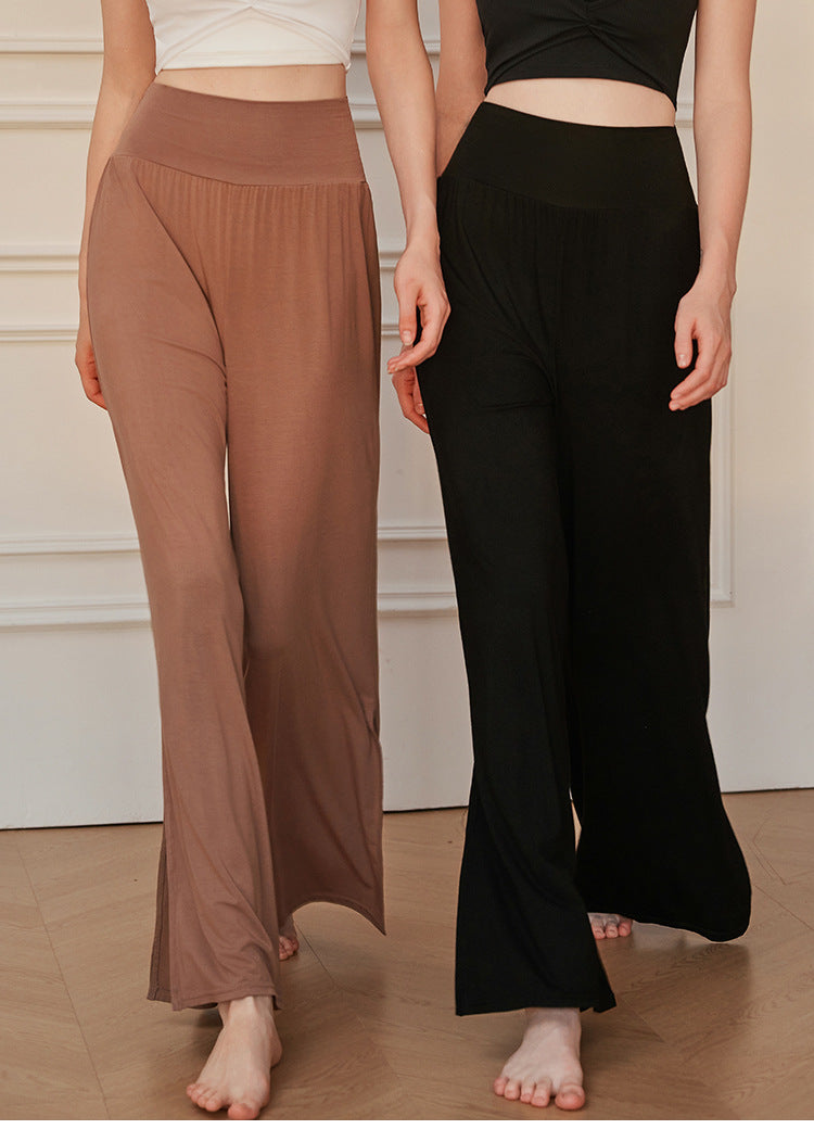 High-end Zen fairy yoga wide-leg pants, training pants, soft glutinous, high elasticity, skin-friendly, breathable, light and light dance slacks, women