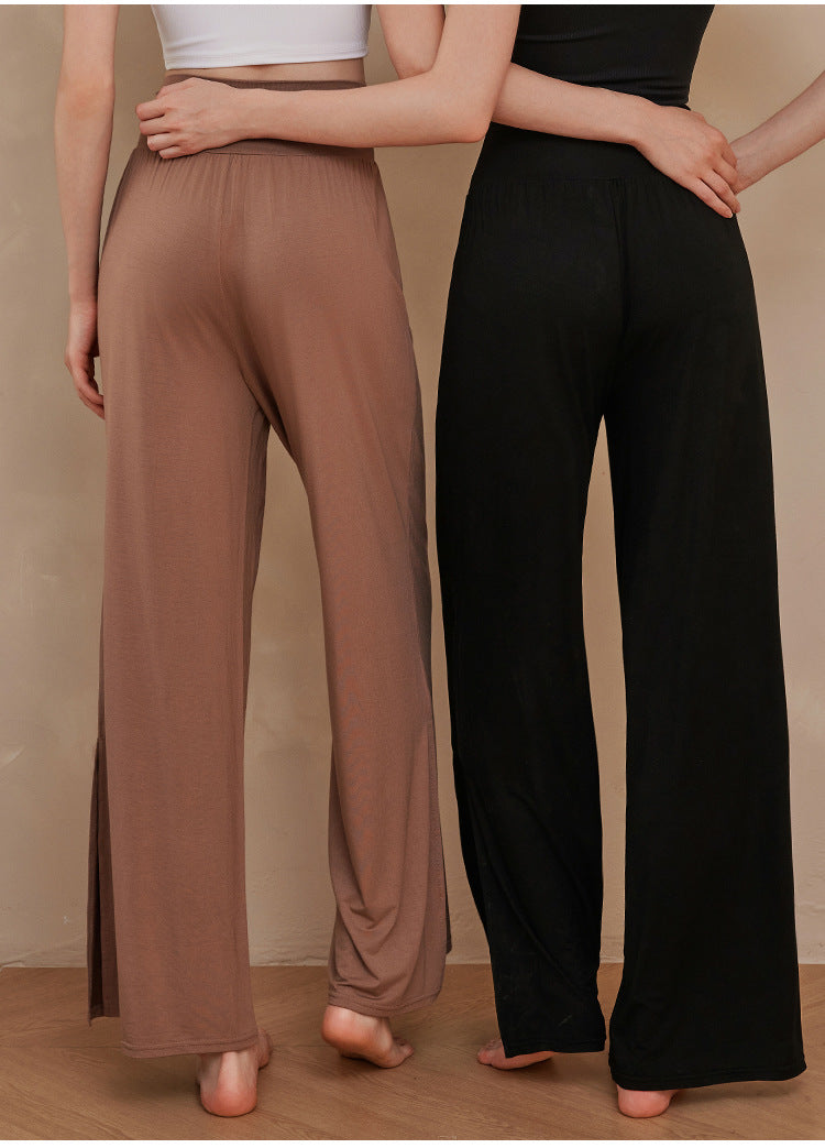 High-end Zen fairy yoga wide-leg pants, training pants, soft glutinous, high elasticity, skin-friendly, breathable, light and light dance slacks, women