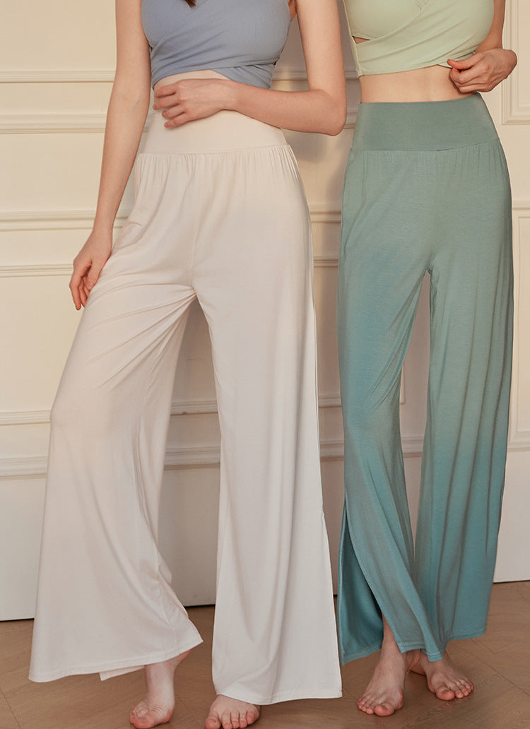 High-end Zen fairy yoga wide-leg pants, training pants, soft glutinous, high elasticity, skin-friendly, breathable, light and light dance slacks, women