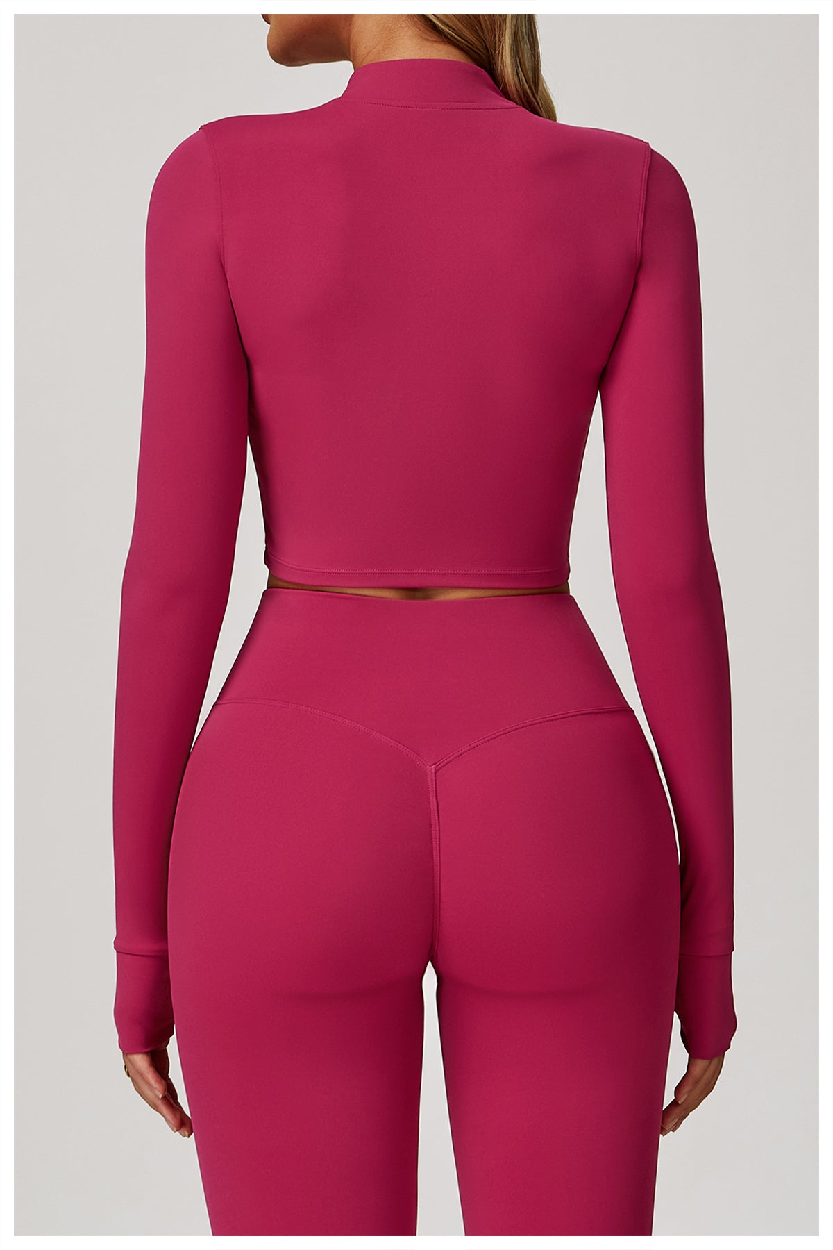 Zipper outdoor running sports yoga jacket slim fitness long sleeve jacket girls quick-drying yoga clothes