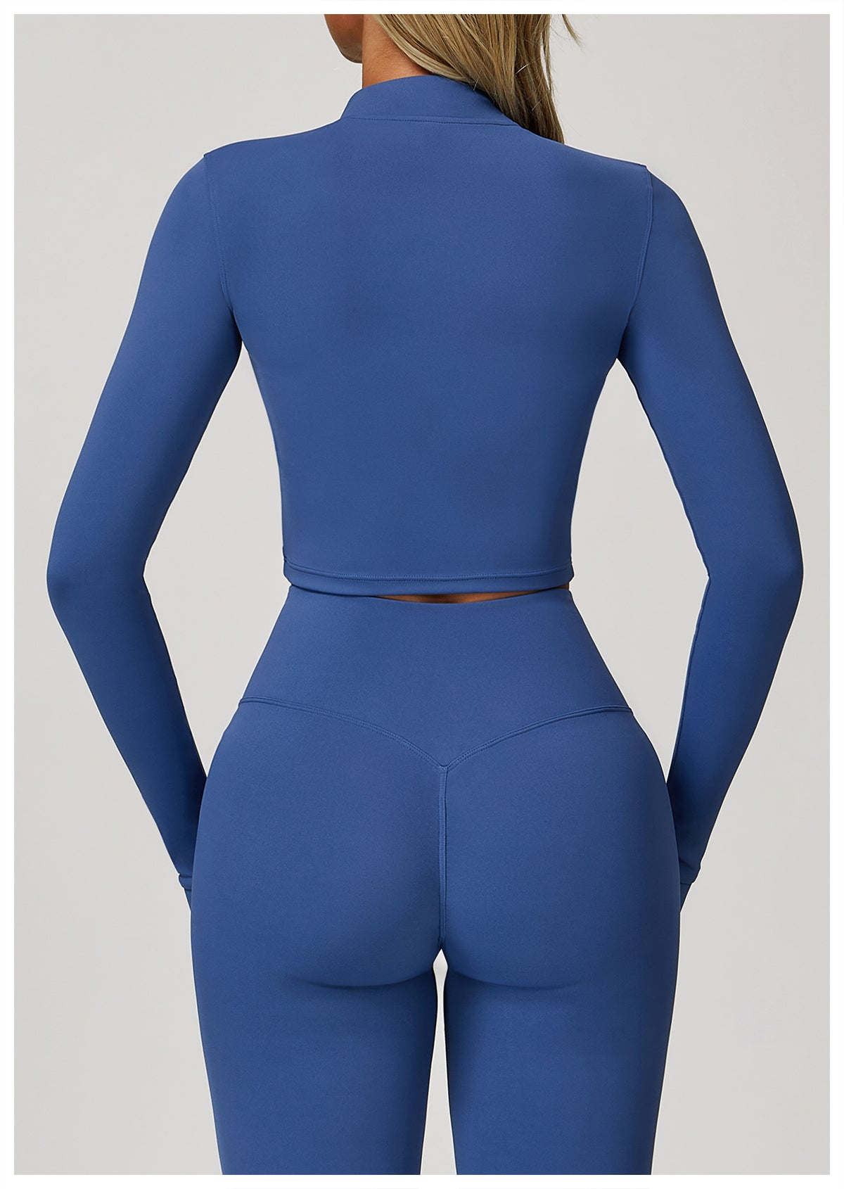 Zipper outdoor running sports yoga jacket slim fitness long sleeve jacket girls quick-drying yoga clothes