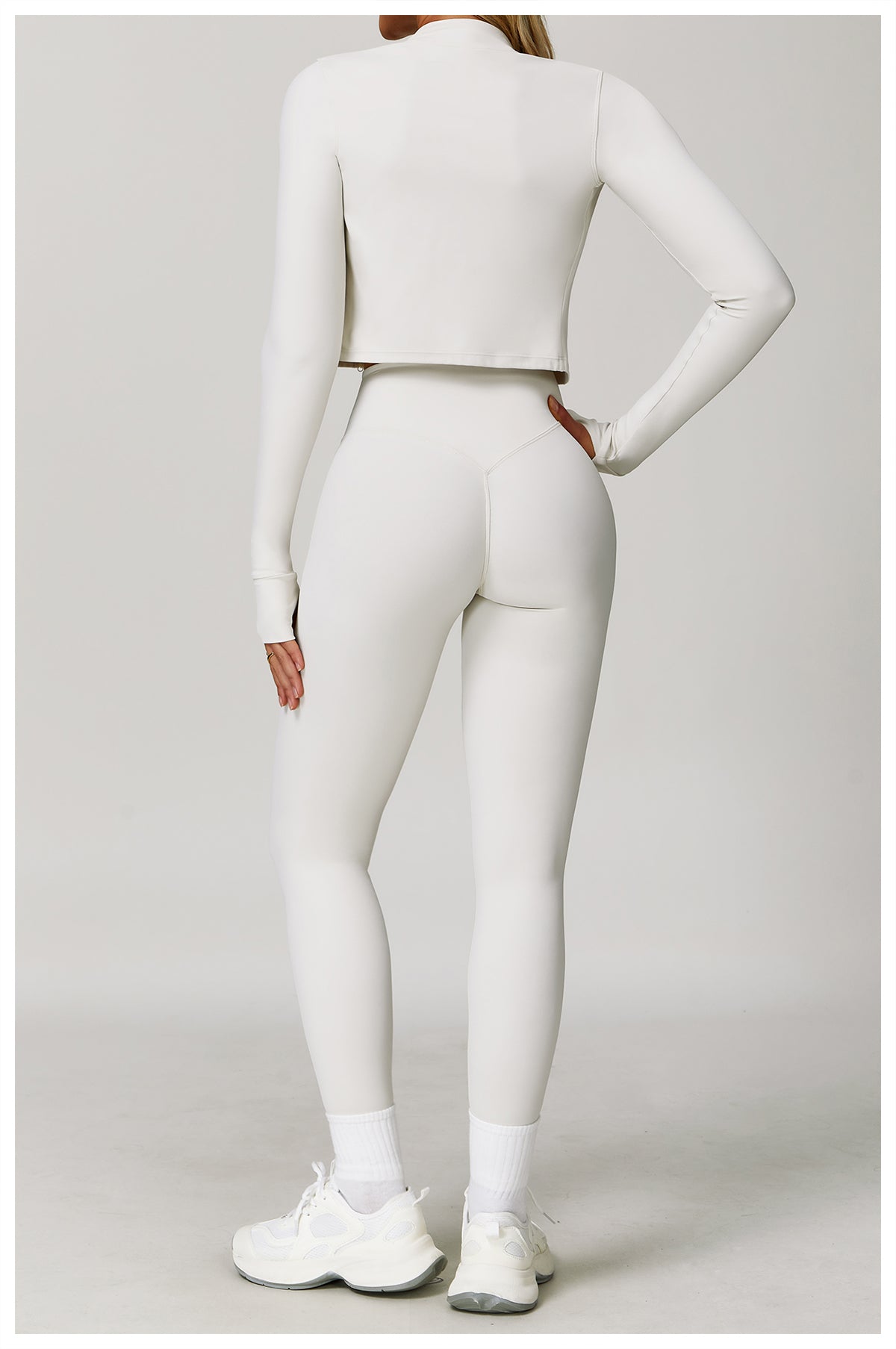 Zipper outdoor running sports yoga jacket slim fitness long sleeve jacket girls quick-drying yoga clothes