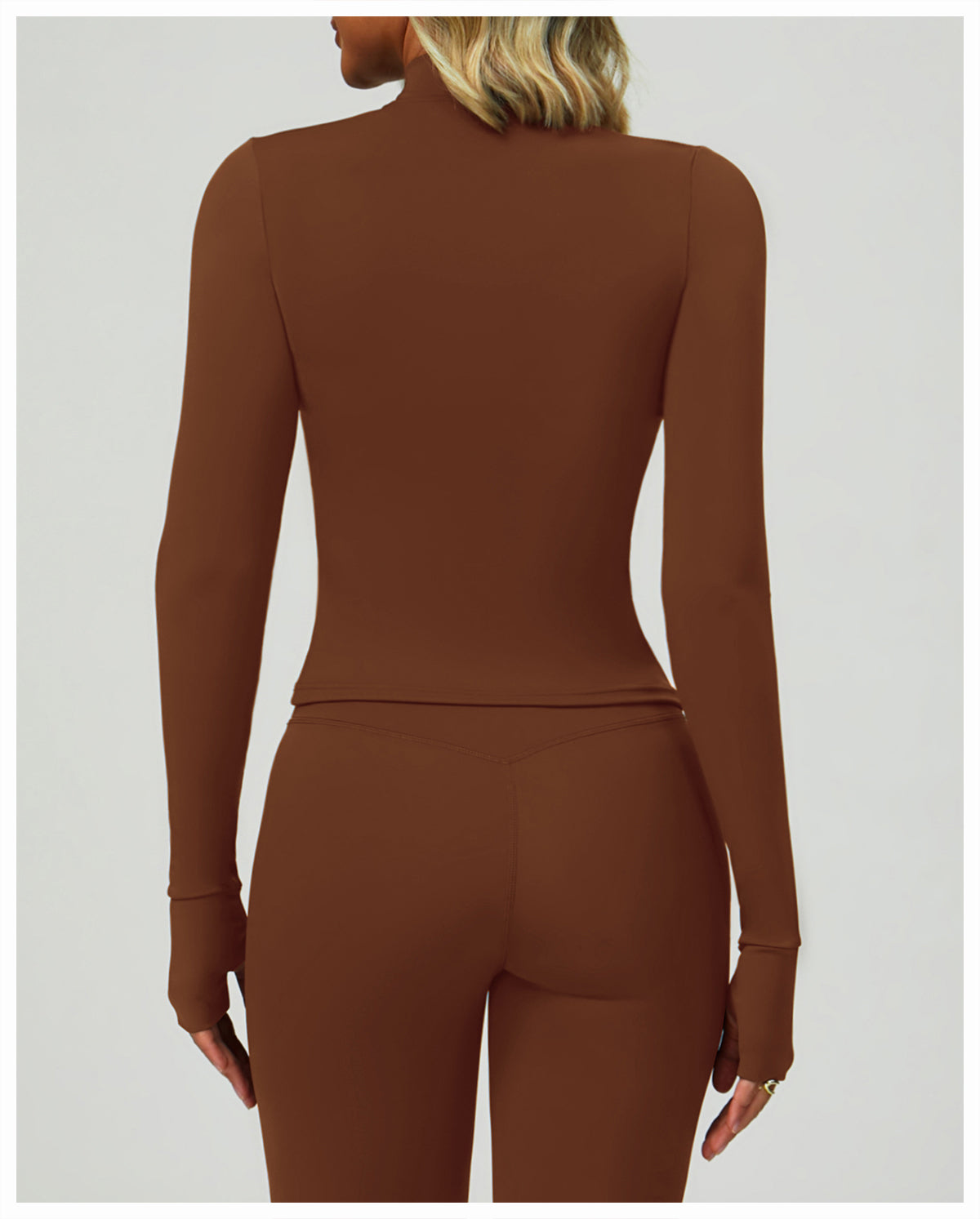 Zipper tight running sports tops breathable nude fitness jacket training quick-drying long-sleeved yoga clothes for women