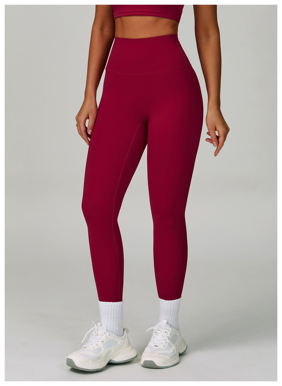 High waist hip lift fitness pants women's tight outdoor cycling sports running pants breathable quick-drying nude yoga pants