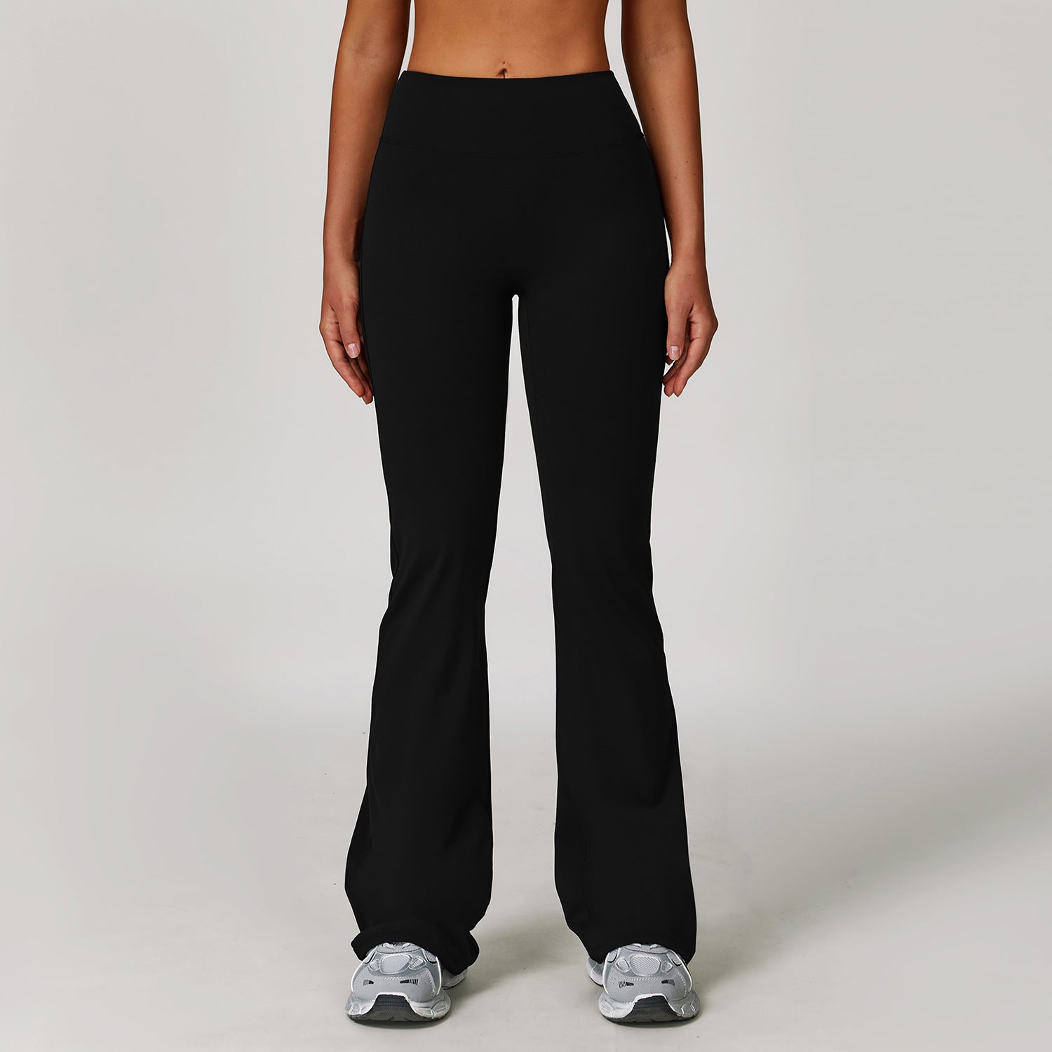 Cross-border brushed high-waist yoga pants tight wide-leg flared pants running sports fitness flared pants
