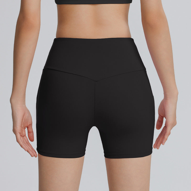 Double line sports shorts sports outdoor cycling pants quick-drying breathable yoga shorts Pilates yoga pants women