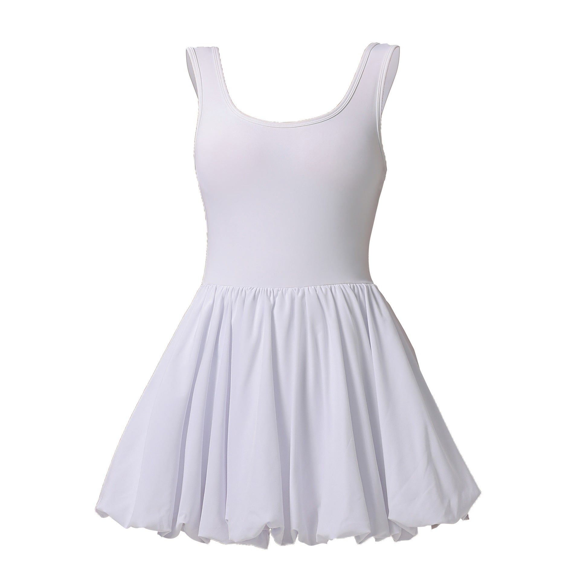 Nude fake two-piece sports dress women's anti-exposure base outdoor running fitness tennis skirt