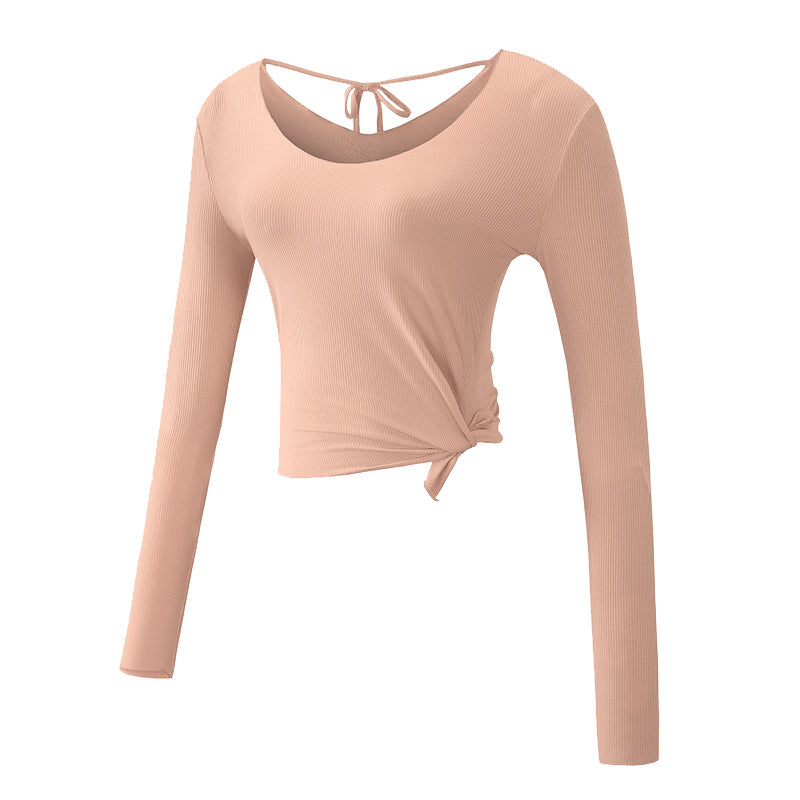 Women's sports tops slim fit casual breathable yoga wear quick-drying running training outer wear fitness long-sleeved T-shirt