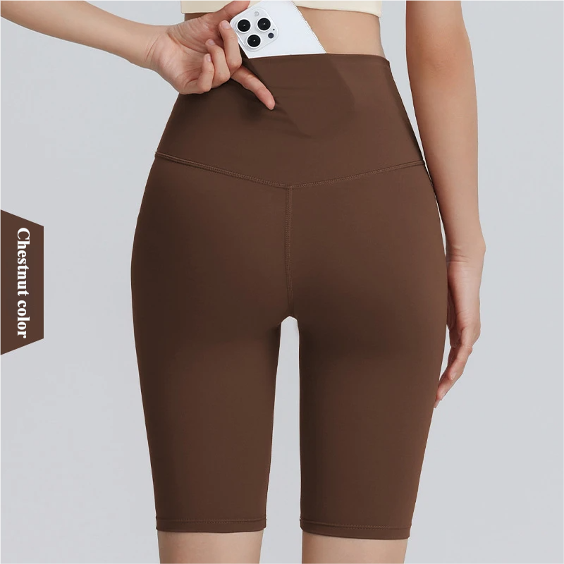 Five-point sports shorts, women's sports, outdoor peach, buttocks, fitness pants, high waist, tummy tuck, yoga shorts, running Pilates