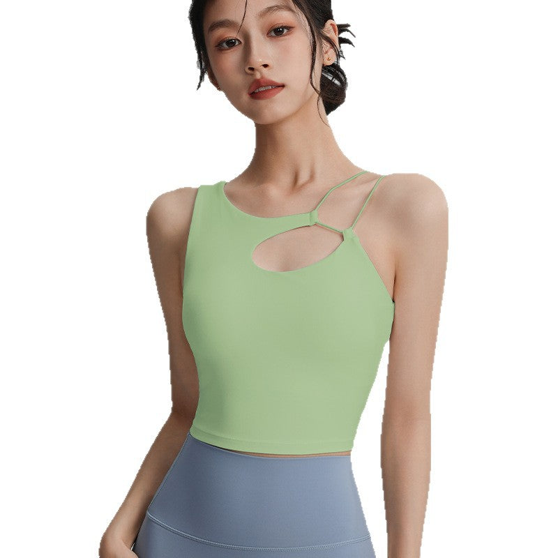 Sports bras, women's yoga vests, high-intensity shock-absorbing running, fitness bras, gathering, wearing Pilates tops