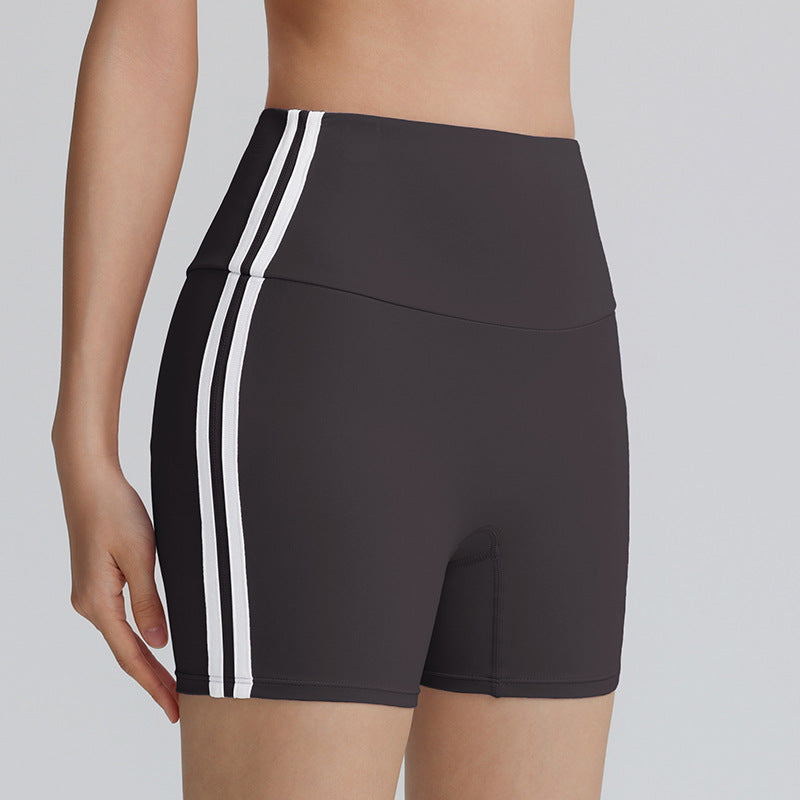 Double line sports shorts sports outdoor cycling pants quick-drying breathable yoga shorts Pilates yoga pants women
