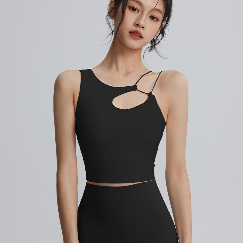 Sports bras, women's yoga vests, high-intensity shock-absorbing running, fitness bras, gathering, wearing Pilates tops