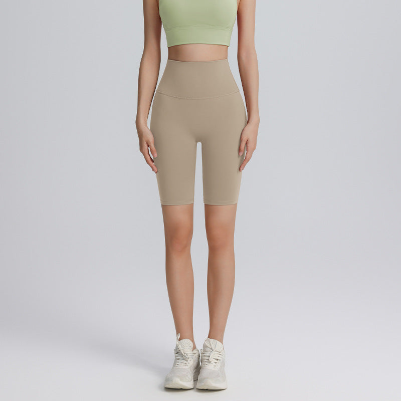 Five-point sports shorts, women's sports, outdoor peach, buttocks, fitness pants, high waist, tummy tuck, yoga shorts, running Pilates