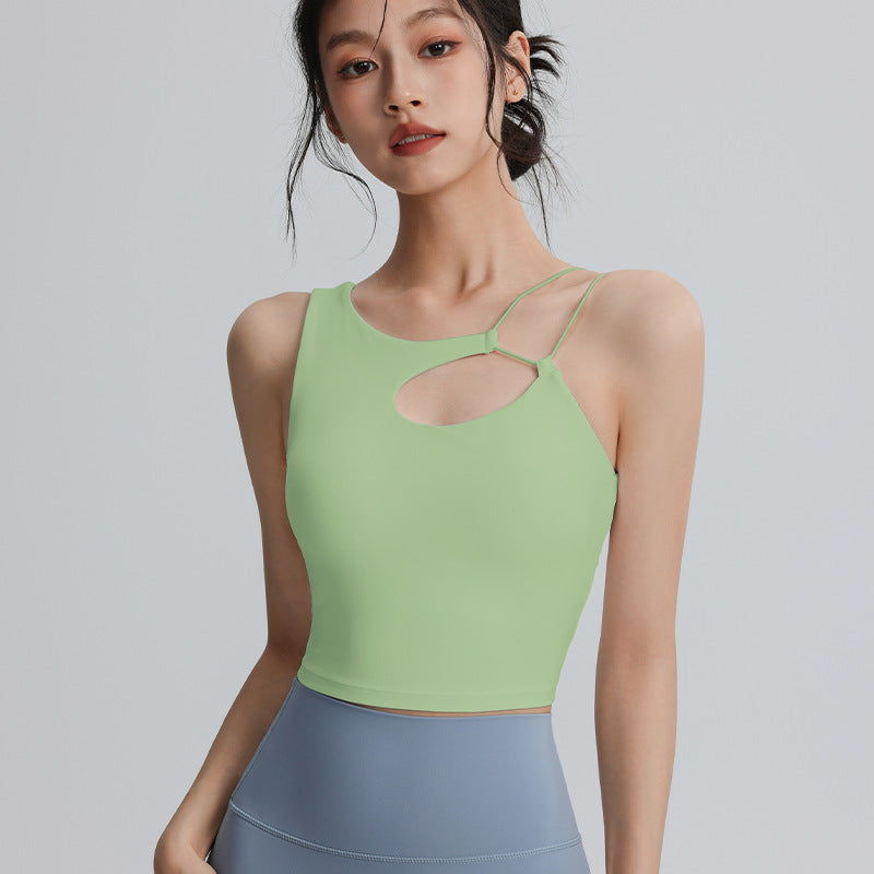 Sports bras, women's yoga vests, high-intensity shock-absorbing running, fitness bras, gathering, wearing Pilates tops
