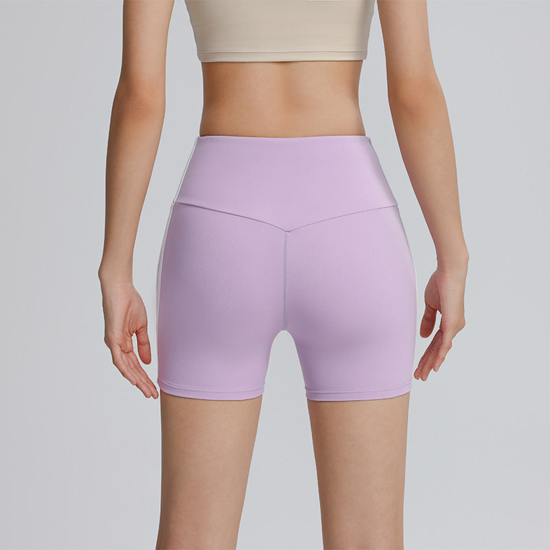 Double line sports shorts sports outdoor cycling pants quick-drying breathable yoga shorts Pilates yoga pants women