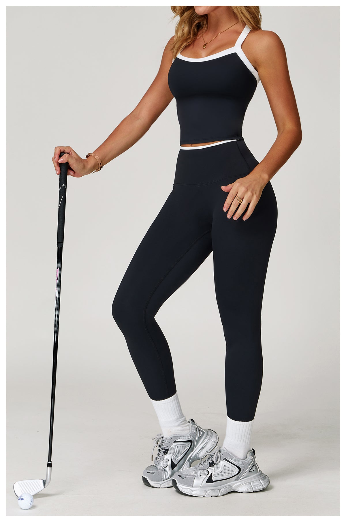 Nude Yoga Pants High Waist Contrast Color Quick-Drying Pants Sports Running Fitness Tights