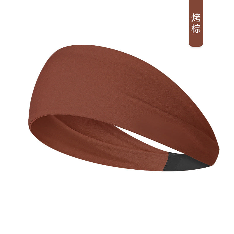 Elastic headband sports headband women's antiperspirant sweat absorption running fitness yoga bandana headband bundle headband women's wide brim