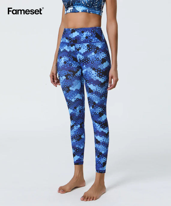 High Support Muscle Compression Printed Yoga Pants with Long-Lasting Diverse Prints for Gym & Outer Wear