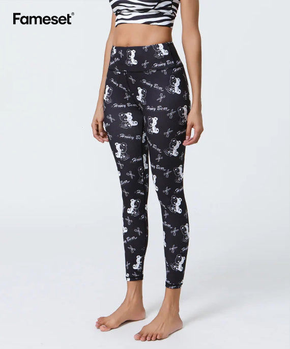 High Support Printed Yoga Leggings with Long-Lasting Non-Shifting Prints, Elastic Comfort for Fitness Enthusiasts