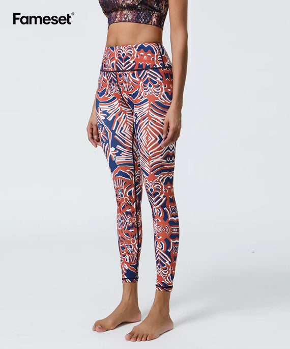 High Support Printed Yoga Pants with Long-Lasting Diverse Prints, Elastic Comfort for Gym & Outdoor Wear
