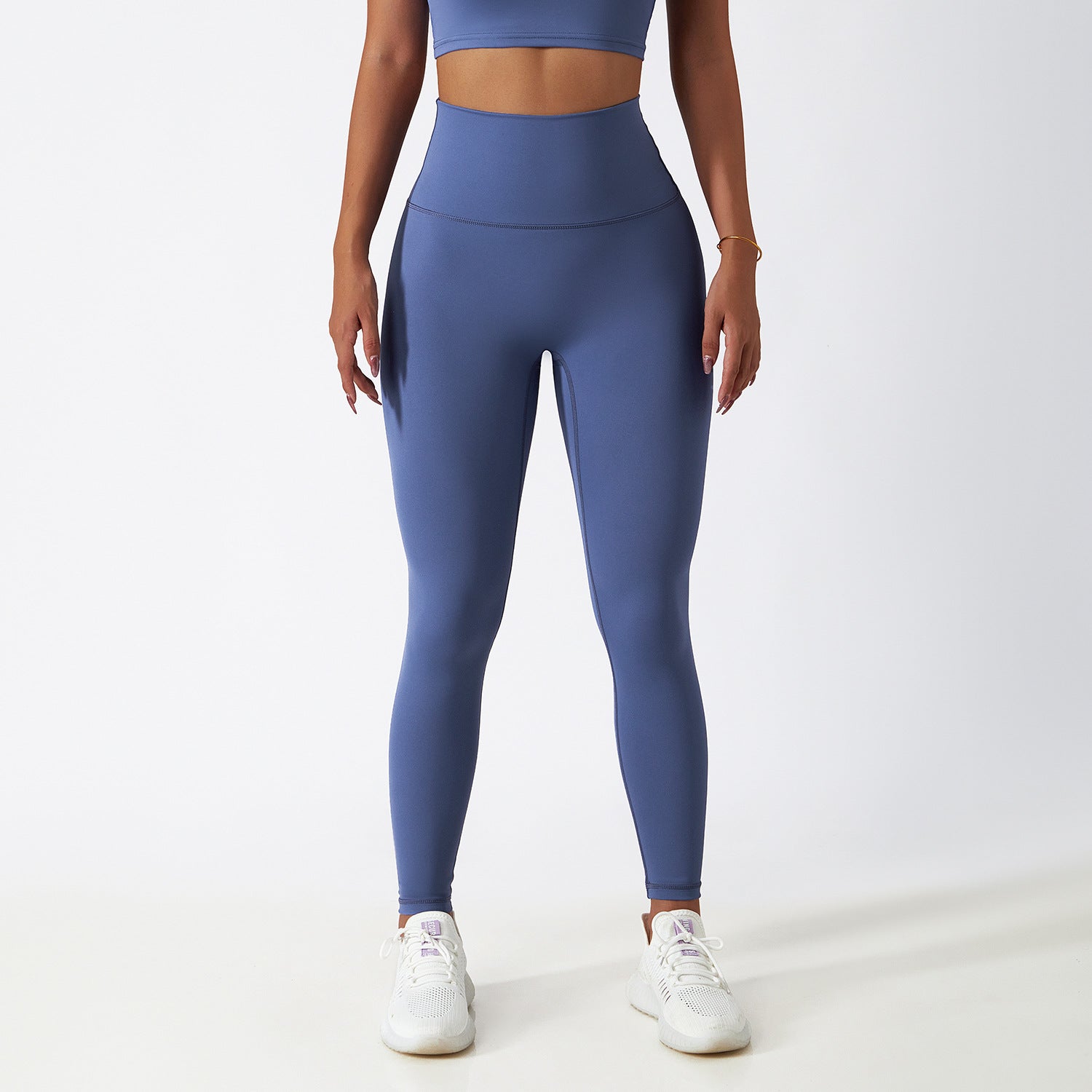 High waist hip lift fitness pants women's tight outdoor cycling sports running pants breathable quick-drying nude yoga pants
