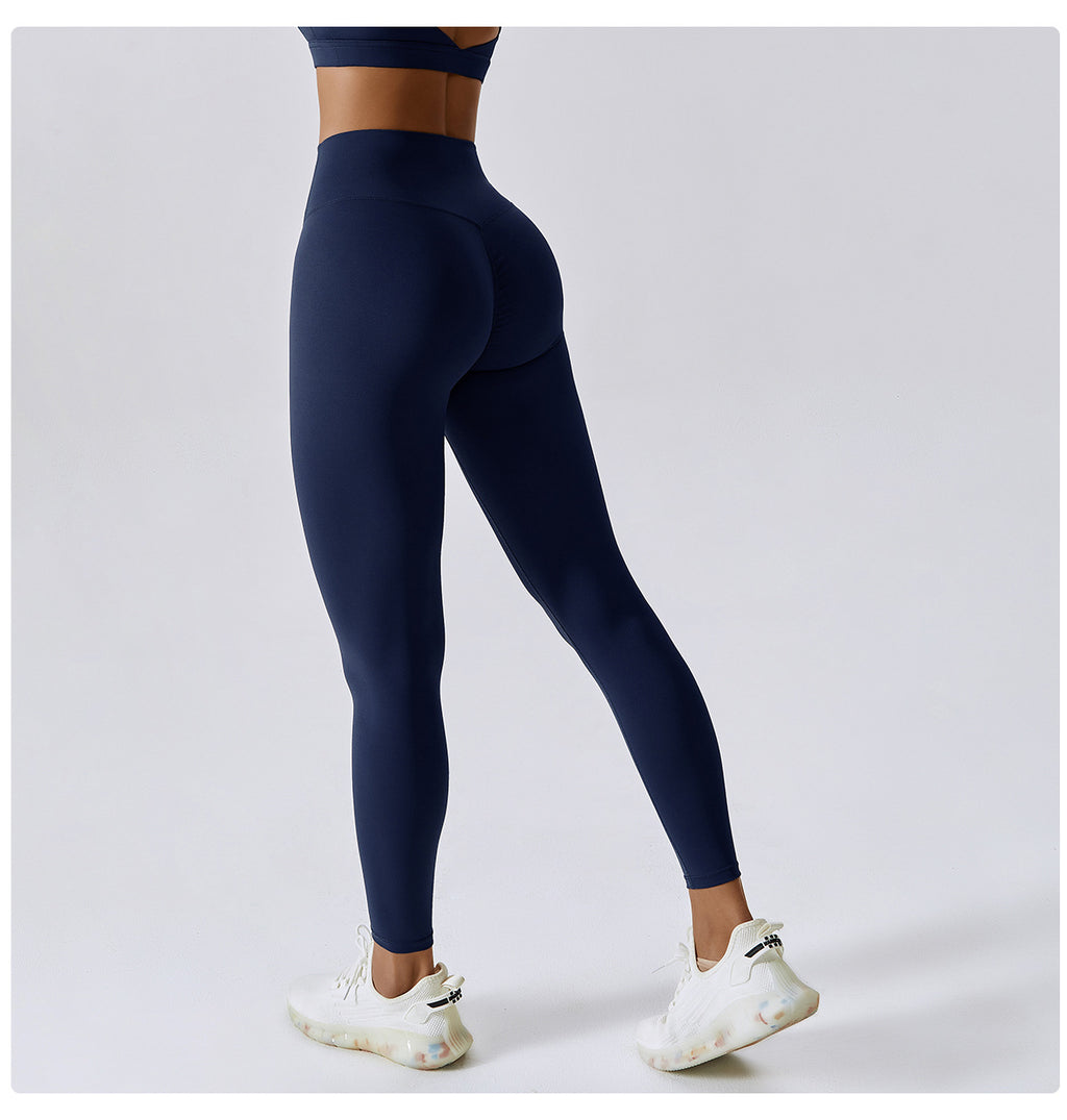 Running nude quick-drying fitness pants breathable outer wear tight sports pants high waist hip lift yoga pants women