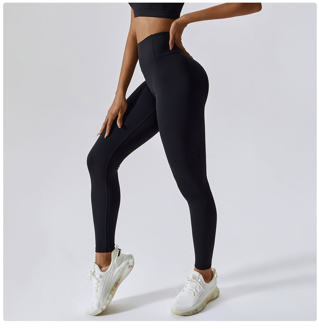 Running nude quick-drying fitness pants breathable outer wear tight sports pants high waist hip lift yoga pants women