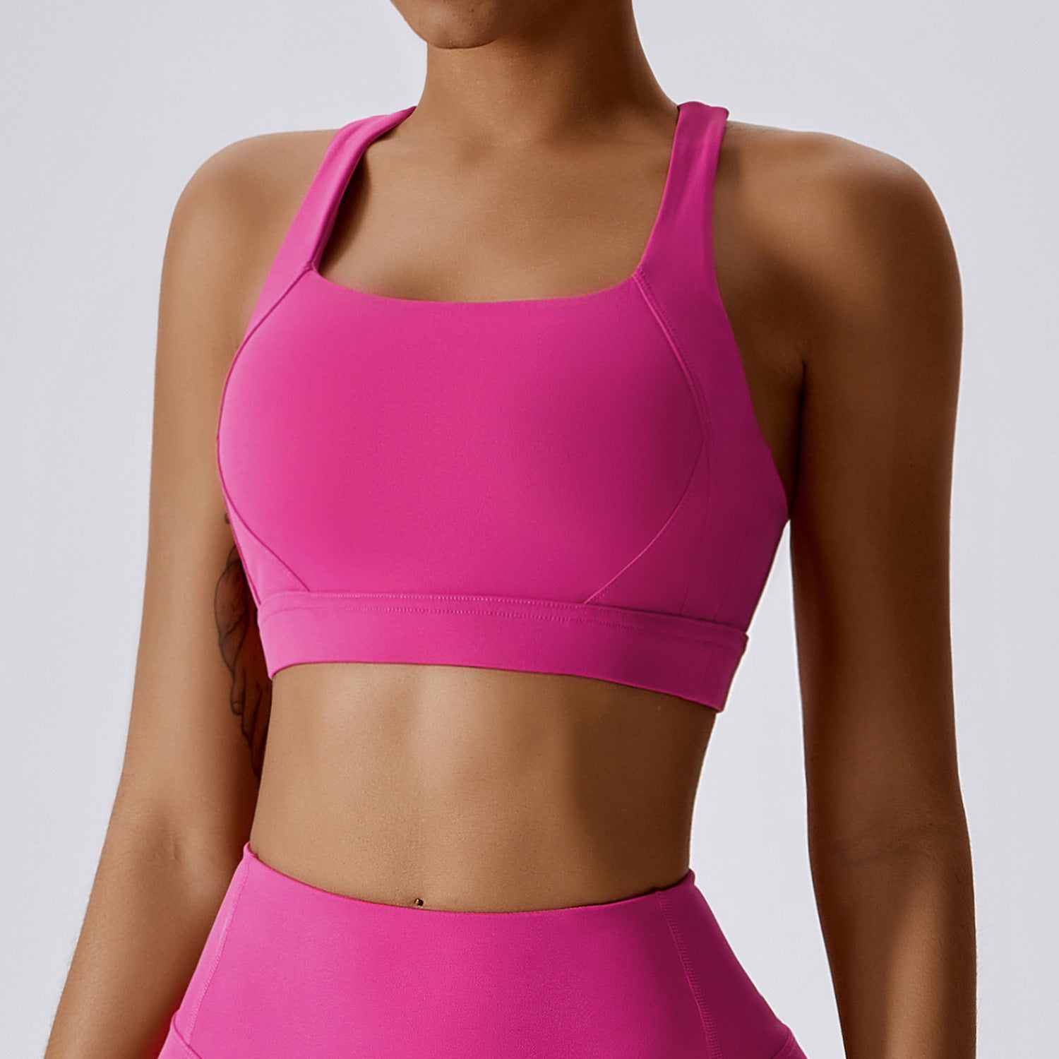 Tight Yoga Vest Sports Bra Shockproof High Intensity Pilates Running Outdoor Fitness Wear