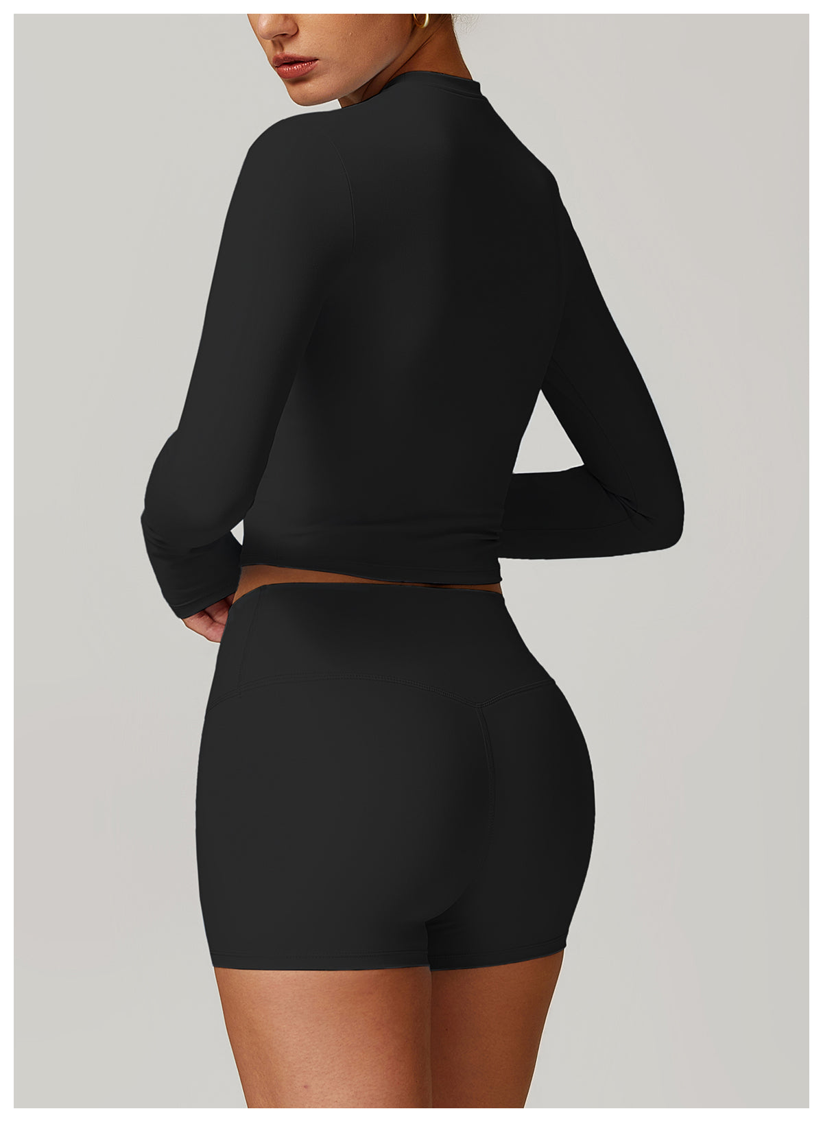 Tight back yoga tops slim long-sleeved T-shirts outdoor sports tops women's fitness yoga clothes