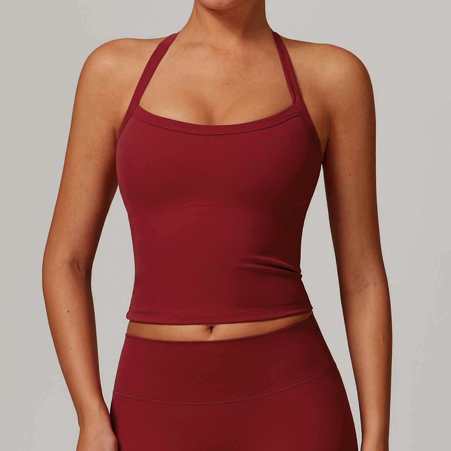 Brushed back yoga vest quick-drying fitness top outer wear running sports vest