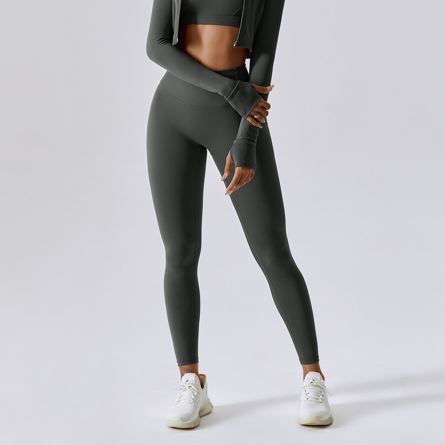Running nude quick-drying fitness pants breathable outer wear tight sports pants high waist hip lift yoga pants women