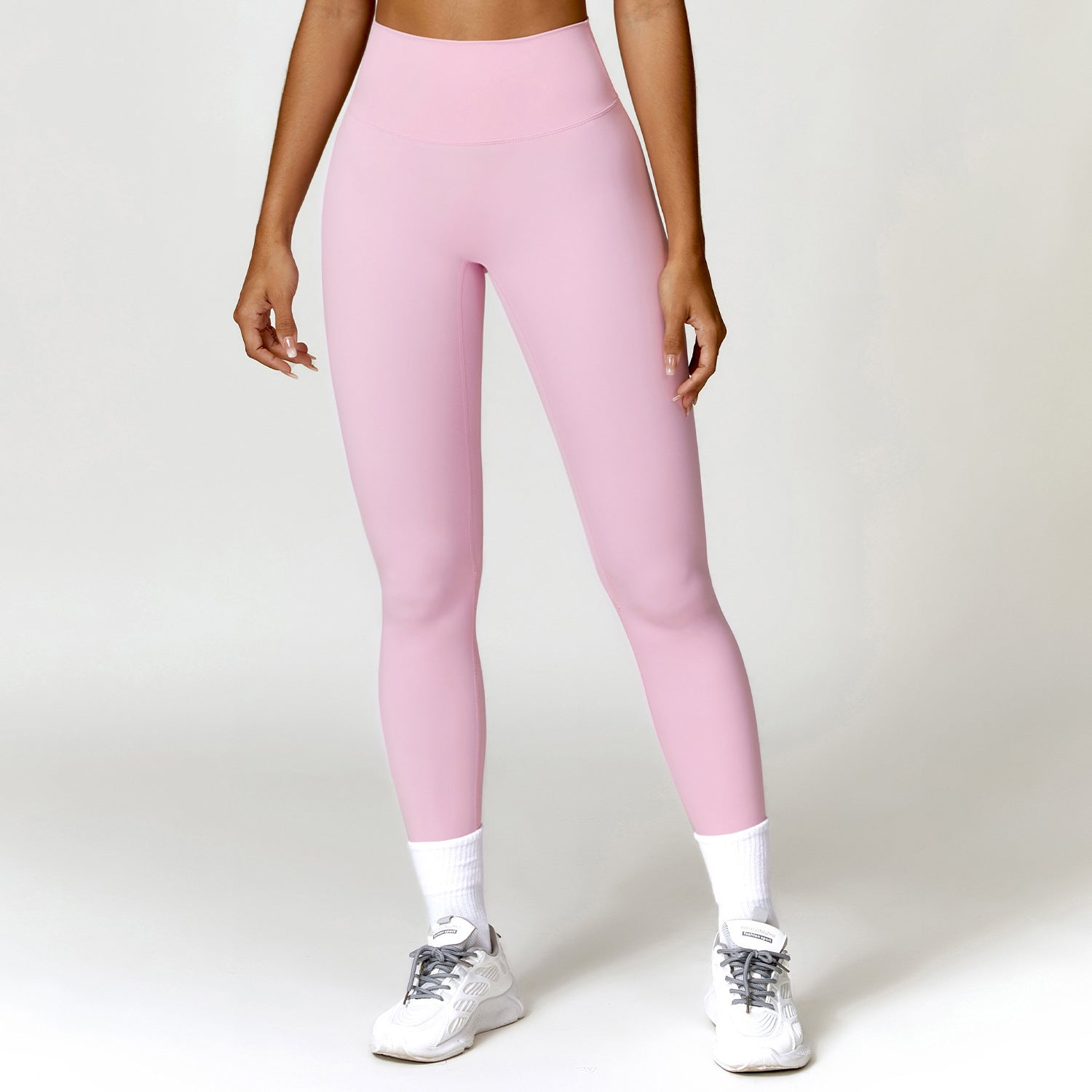 Quick-drying tight yoga pants, brushed tummy-control and hip-lifting high-waisted fitness pants, outdoor running sports pants