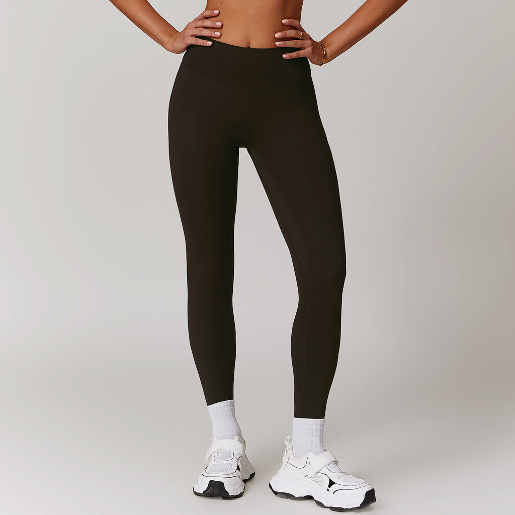 Quick-drying tight yoga pants, brushed tummy-control and hip-lifting high-waisted fitness pants, outdoor running sports pants