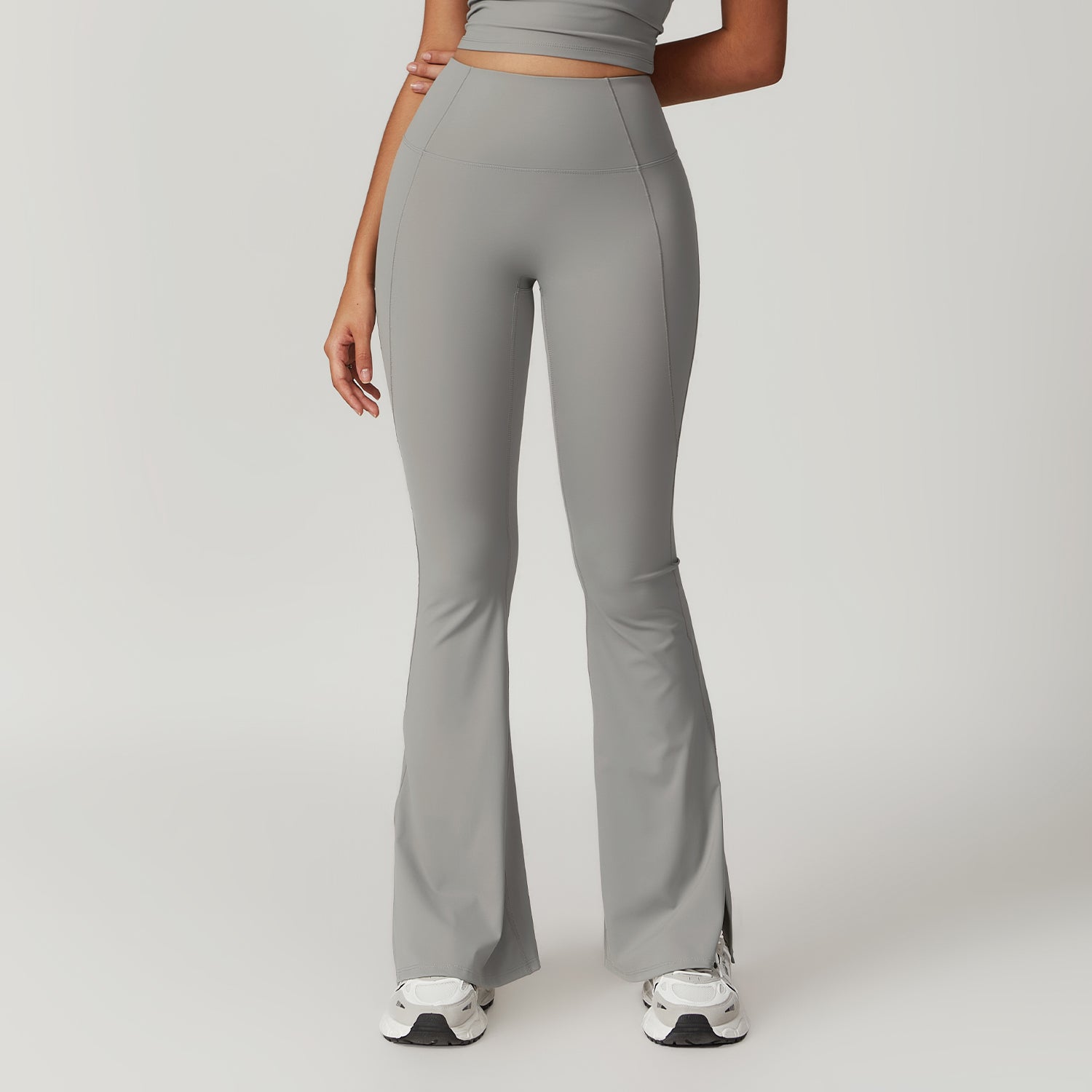 High-waisted wide-leg bootcut yoga pants for fitness and exercise