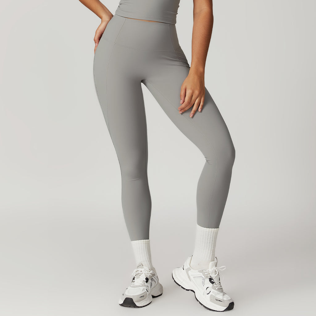 High-waisted hip-lifting yoga pants for women, running, nude, quick-drying fitness pants, breathable, outerwear, tights