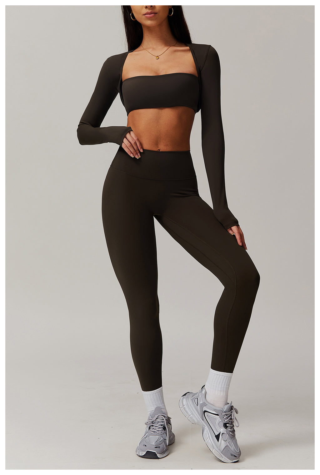 Quick-drying tight yoga pants, brushed tummy-control and hip-lifting high-waisted fitness pants, outdoor running sports pants