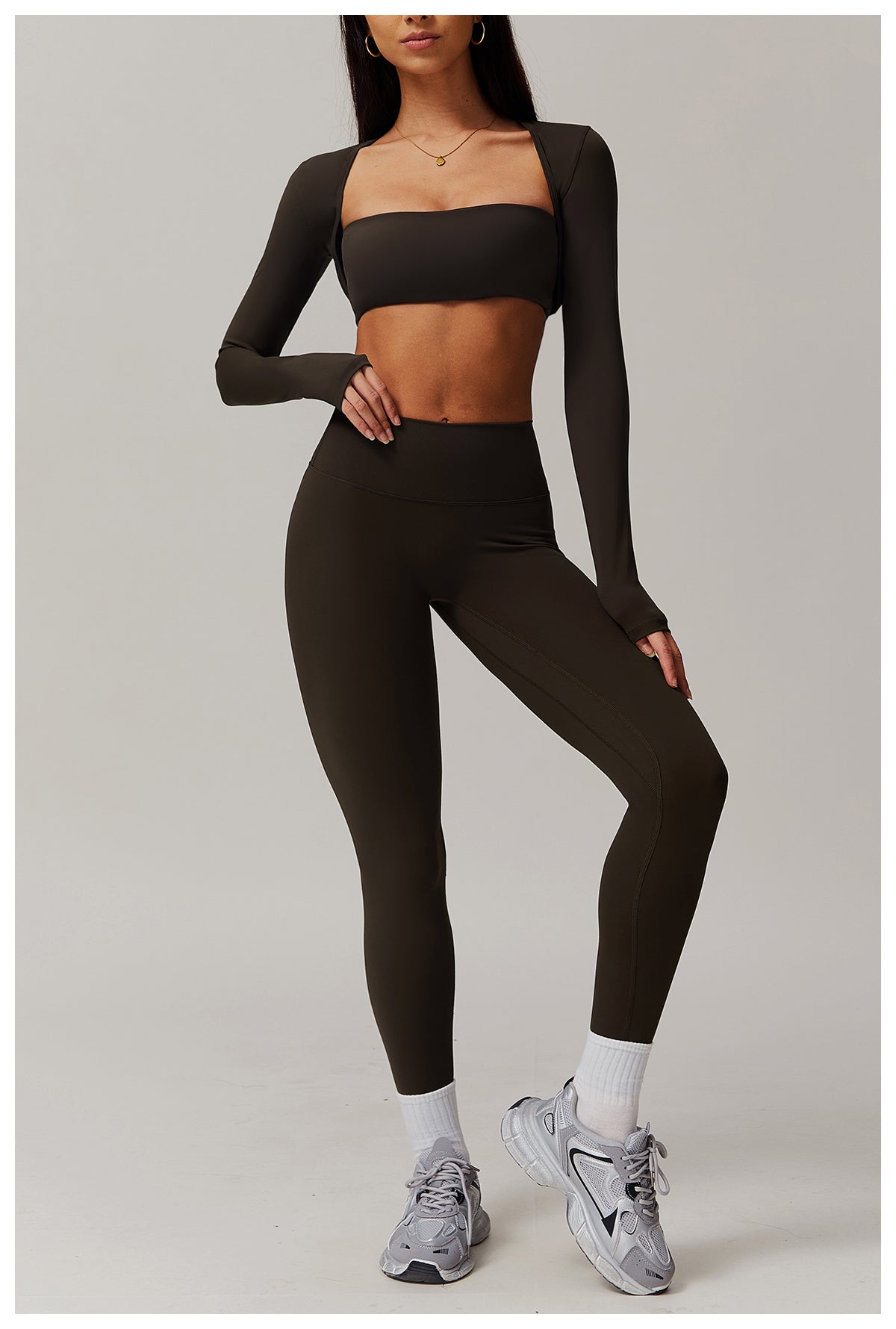 Quick-drying tight yoga pants, brushed tummy-control and hip-lifting high-waisted fitness pants, outdoor running sports pants