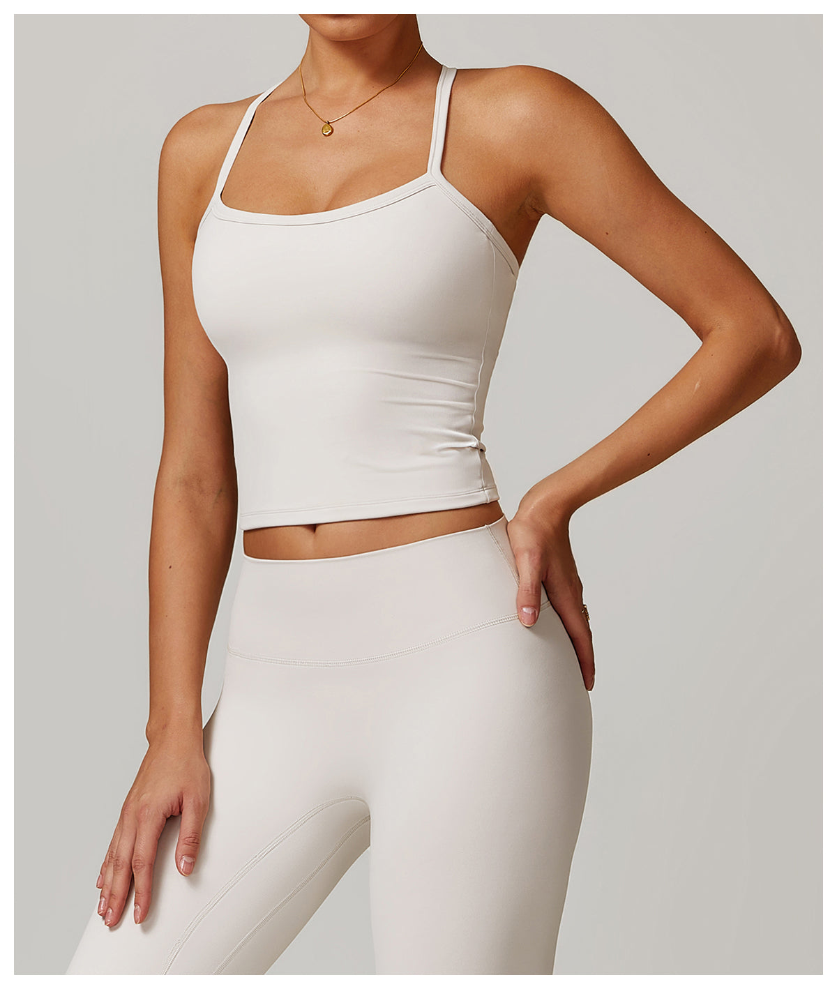 Brushed back yoga vest quick-drying fitness top outer wear running sports vest