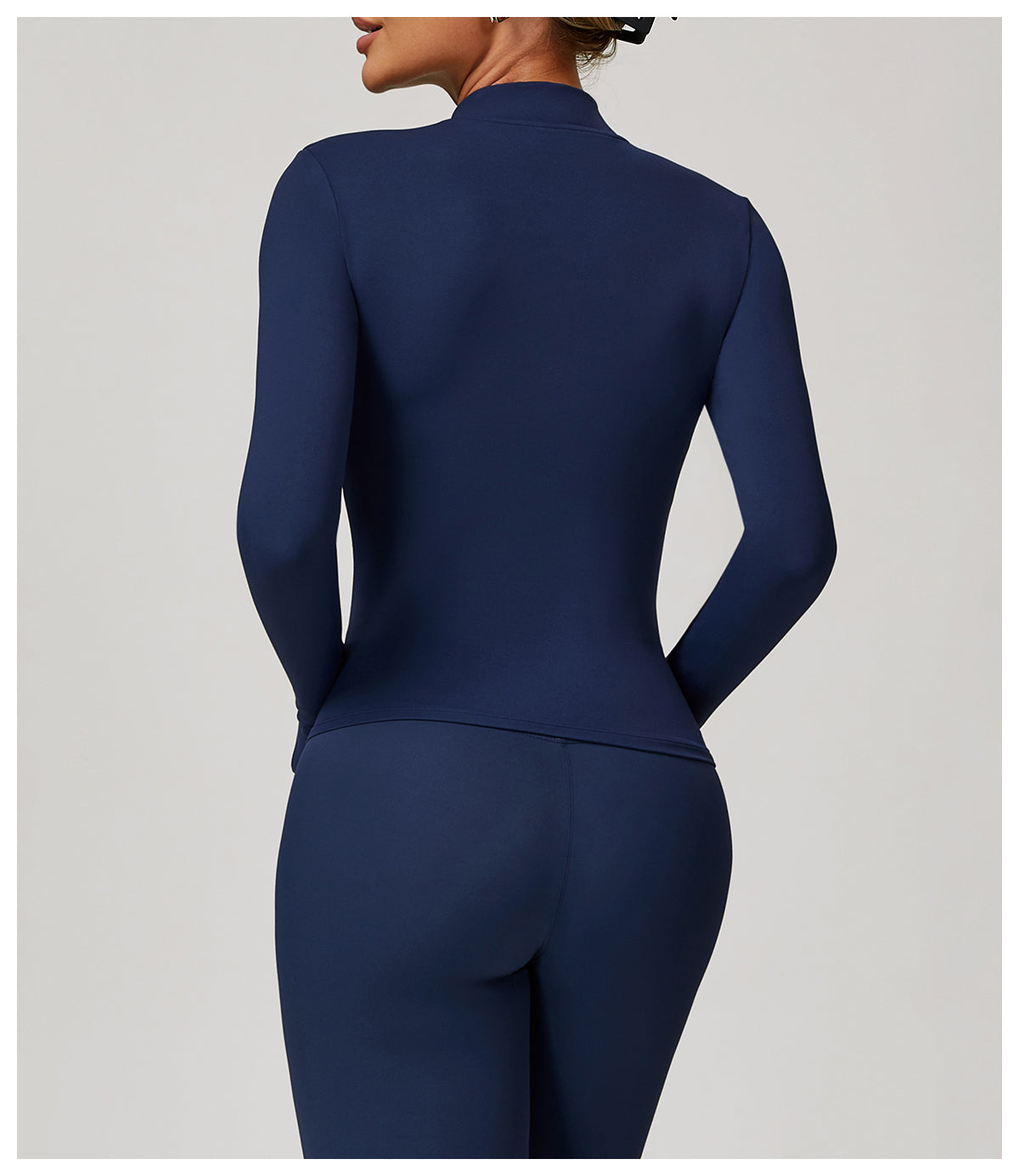 Autumn and winter zipper long-sleeved quick-drying yoga jacket outdoor casual top running sports fitness clothes