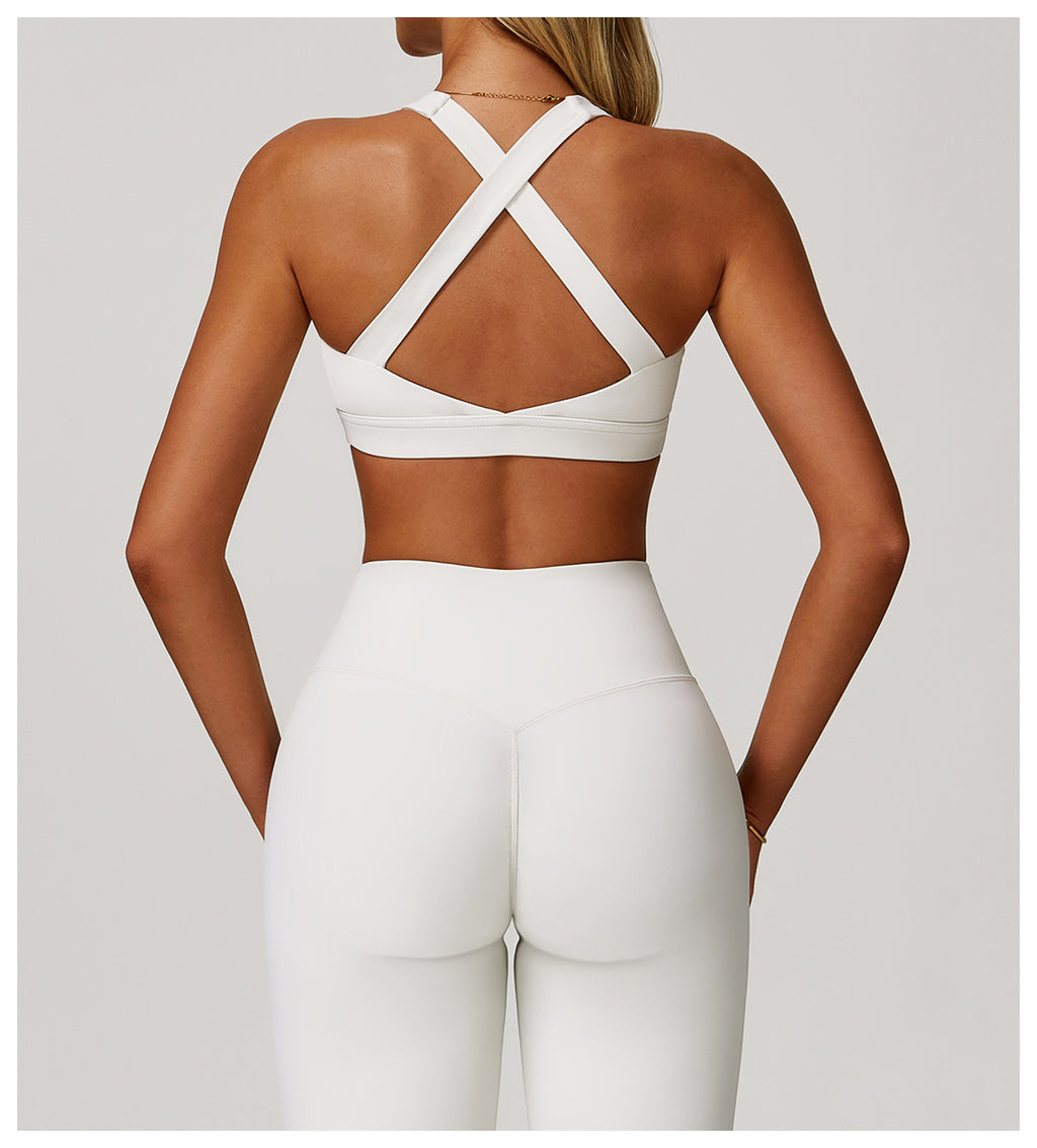 Tight Yoga Vest Sports Bra Shockproof High Intensity Pilates Running Outdoor Fitness Wear