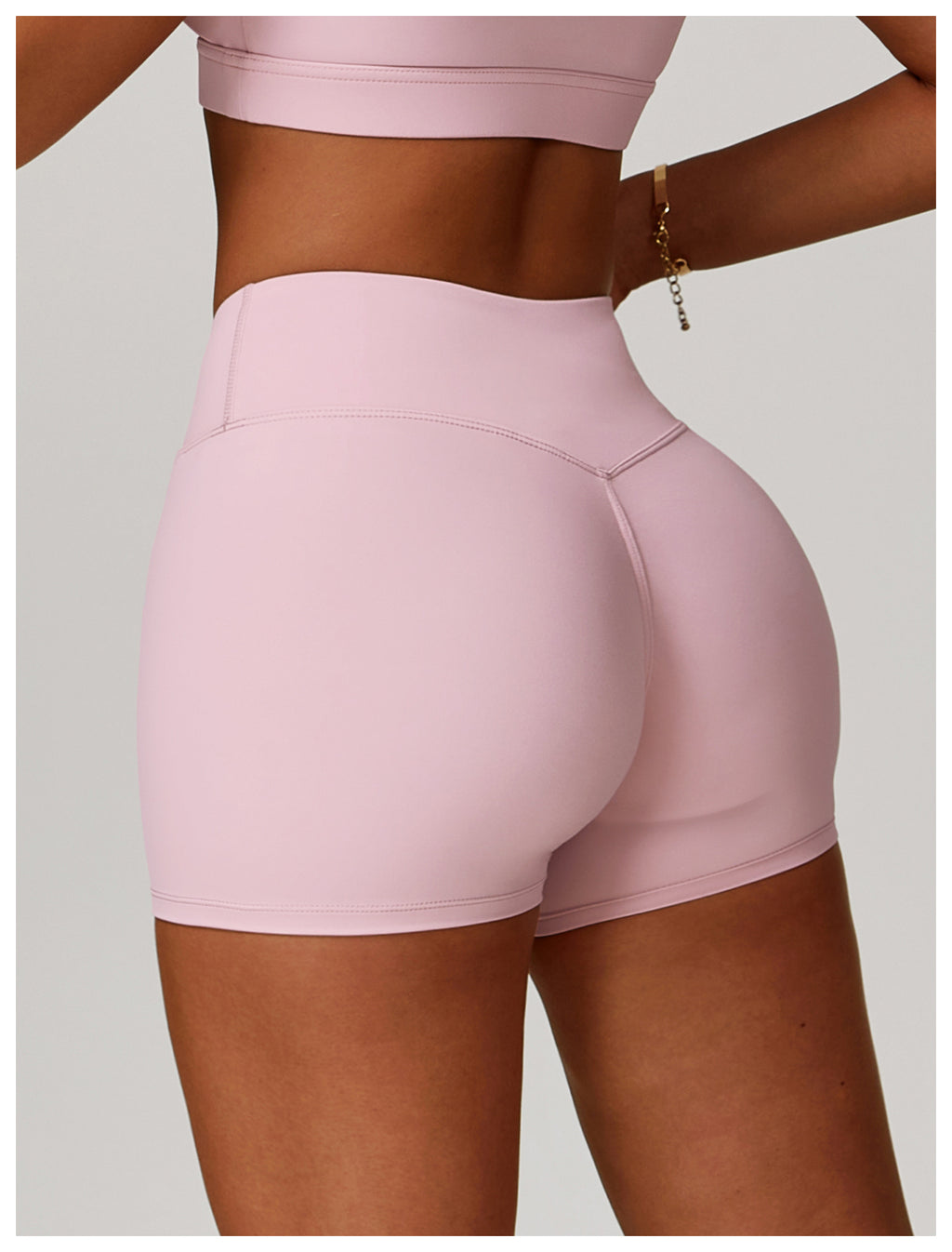 Nude Cross High Waist Yoga Shorts Peach Tight Hip Lifting Sports Shorts Women's Outerwear Fitness Pants