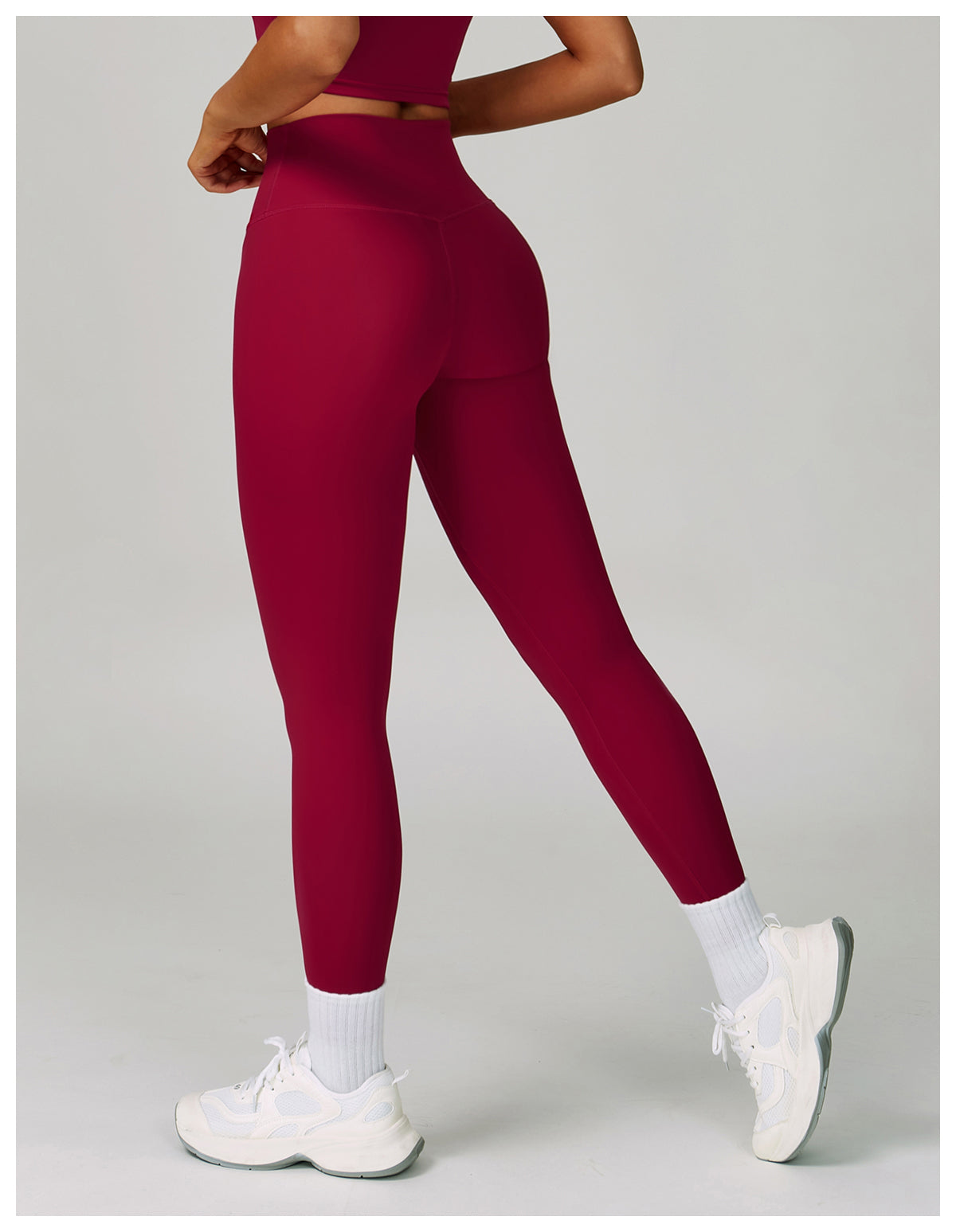 High waist hip lift fitness pants women's tight outdoor cycling sports running pants breathable quick-drying nude yoga pants