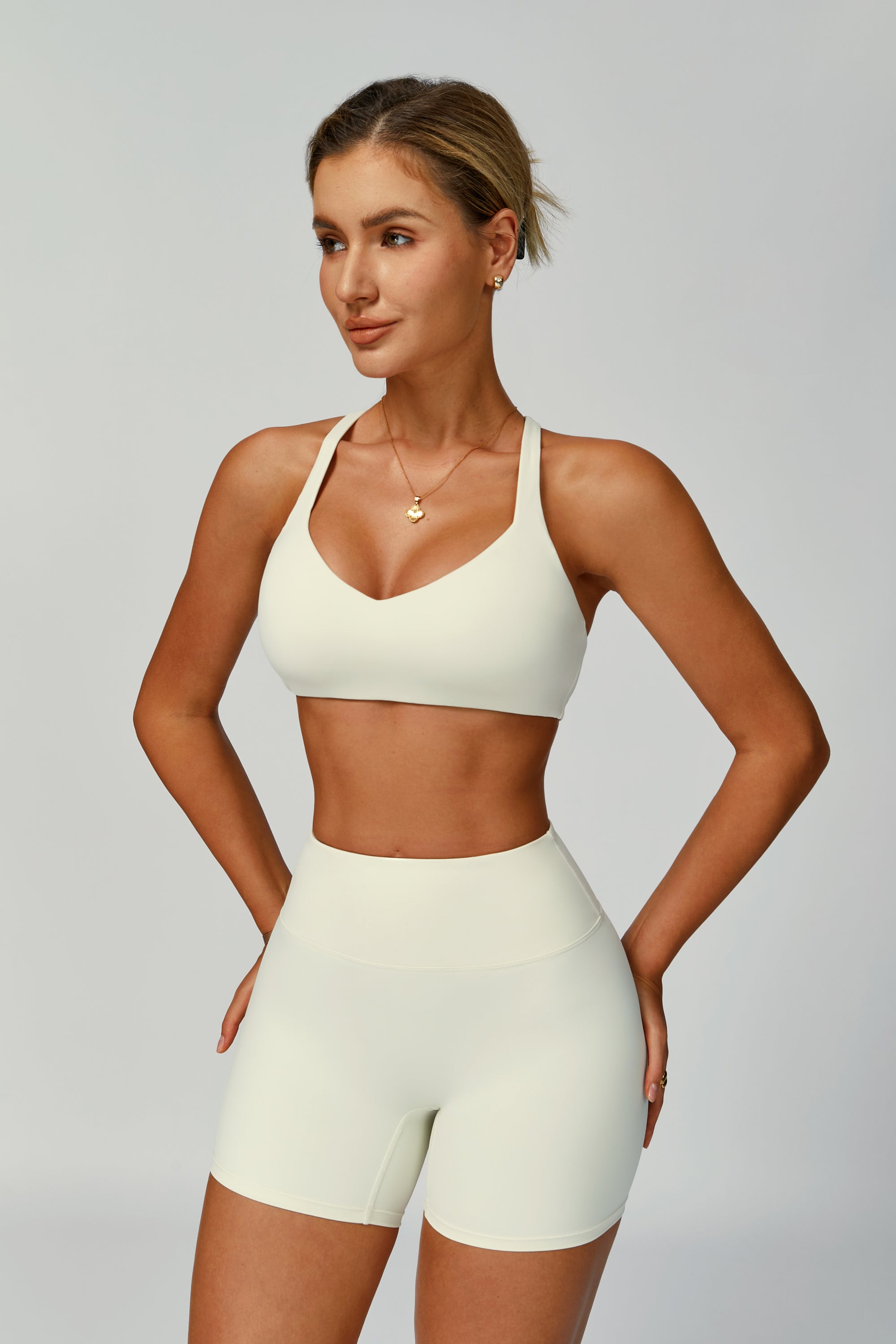 Environmentally friendly recycled sports bra hollow back tight sports vest women's high-intensity yoga bra 2029