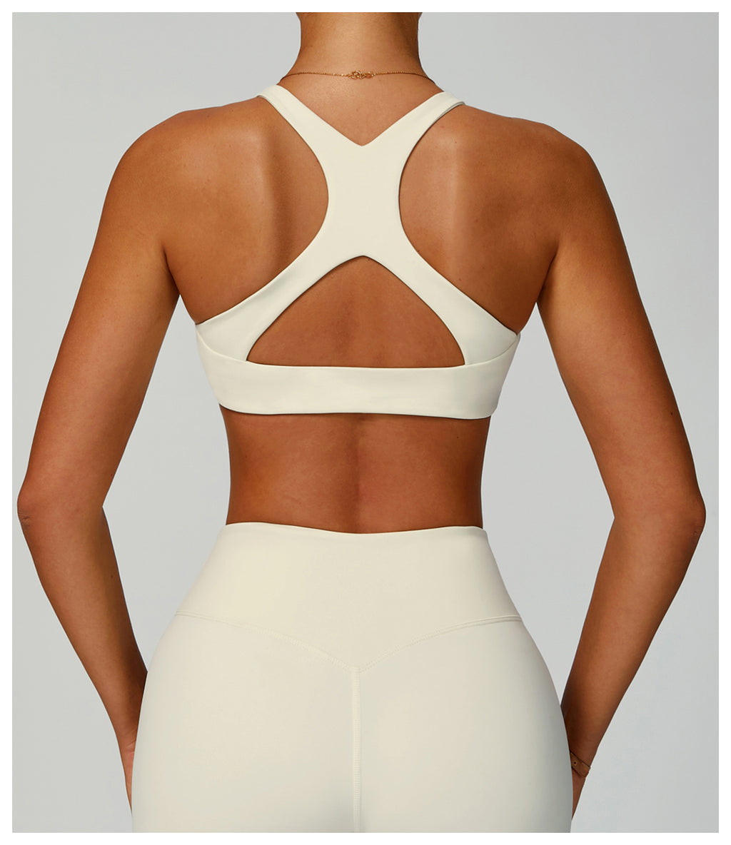 Environmentally friendly recycled sports bra hollow back tight sports vest women's high-intensity yoga bra 2029