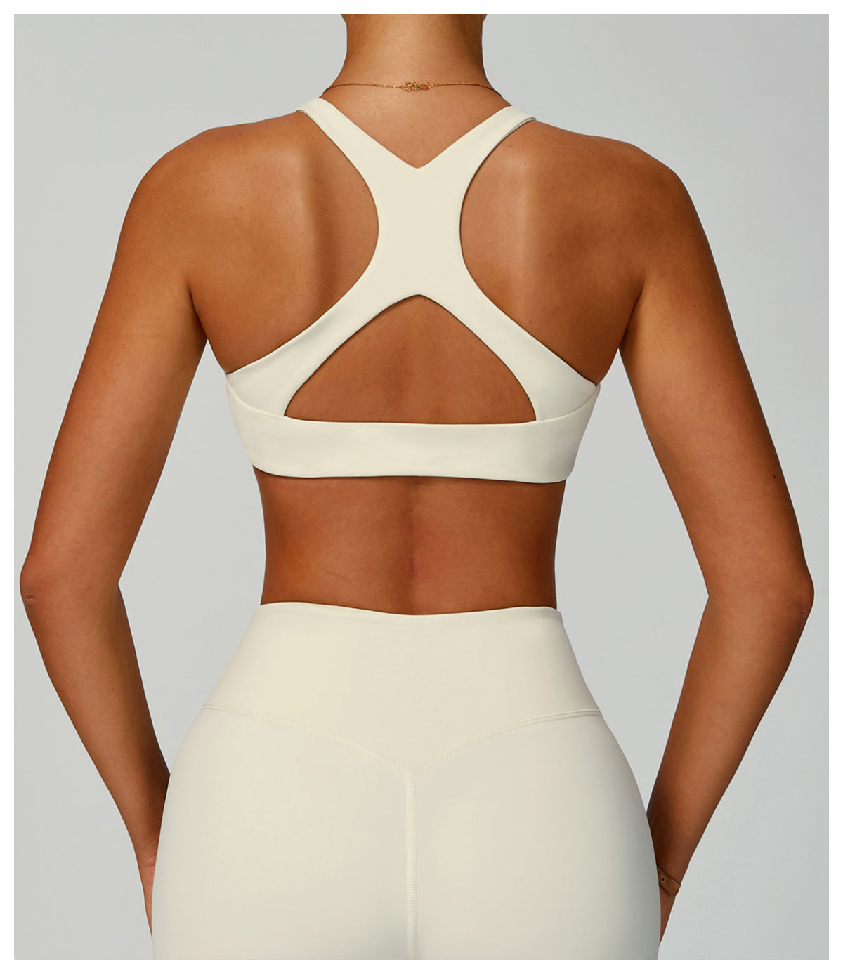Environmentally friendly recycled sports bra hollow back tight sports vest women's high-intensity yoga bra 2029