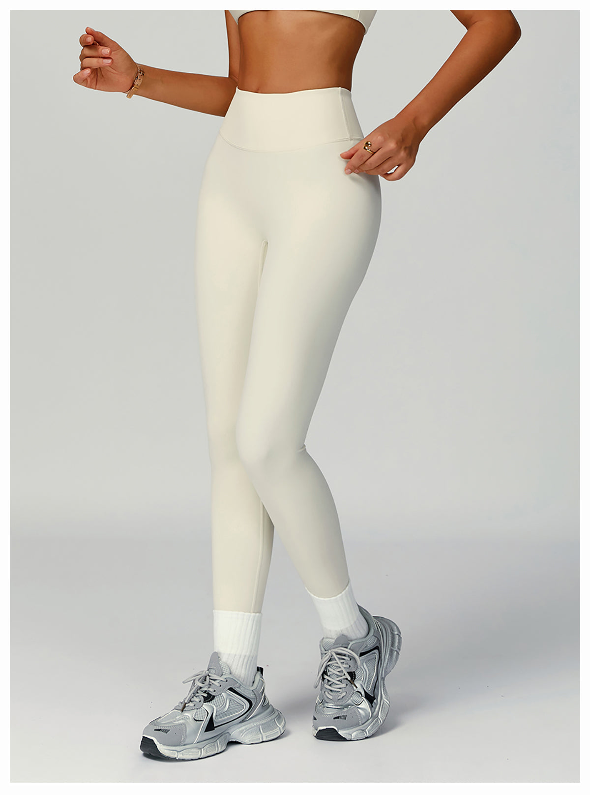 Environmentally friendly recycled high waist leggings outdoor running yoga pants women's quick-drying sports fitness pants