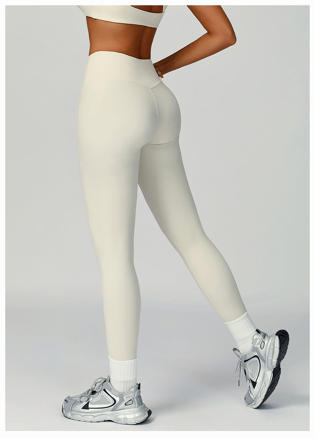 Environmentally friendly recycled high waist leggings outdoor running yoga pants women's quick-drying sports fitness pants
